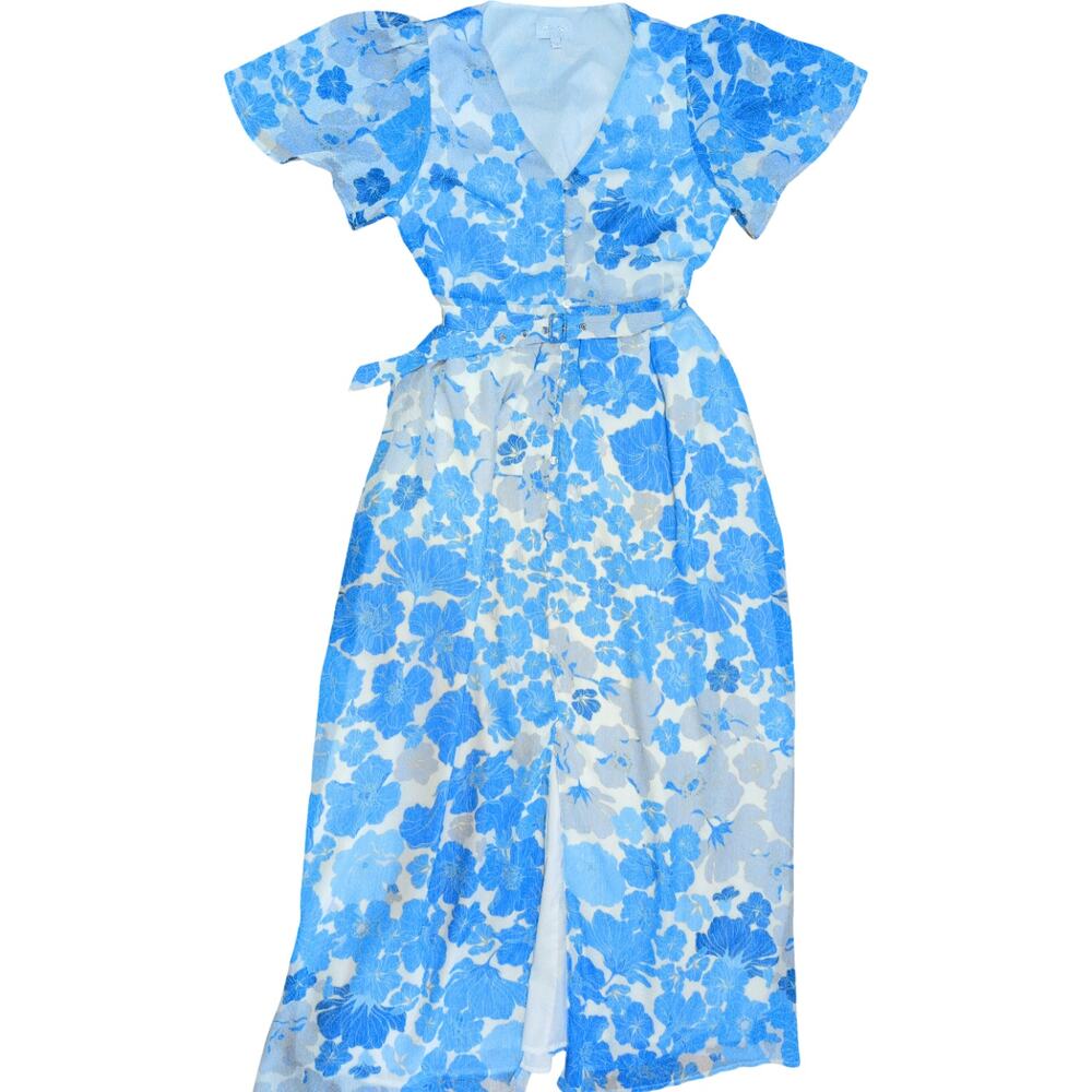 Blue Floral Maxi Dress